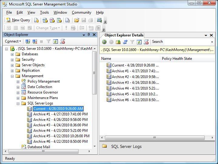 Server Error Logo - Slacker DBA: How to check SQL Server Error logs