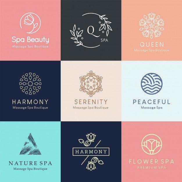 Modern Floral Logo - Modern floral logo designs for spa center, beauty salon or yoga ...
