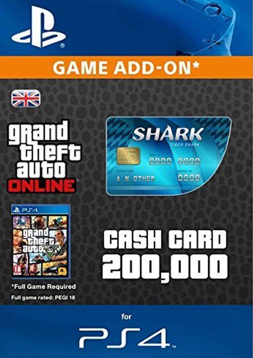 Only GTA V Logo - Grand Theft Auto Onlince (GTA V) Tiger Shark Cash Card PS4 CD Key