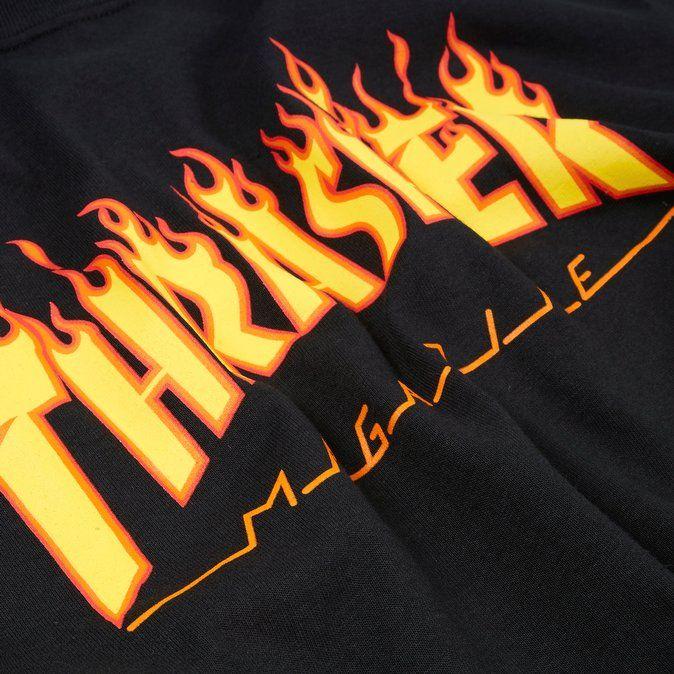 Black Flames Thrasher Logo - THRASHER Flame Logo T-shirt € 39 Short Sleeve T-shirts | Graffitishop