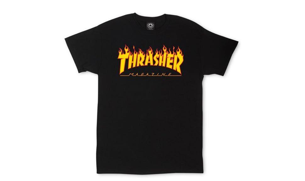 Black Flames Thrasher Logo