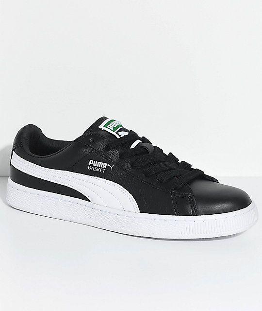 Puma Black and White Logo - PUMA Basket Classic LFS Black & White Shoes | Zumiez