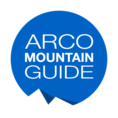 Circle Inside with Mountain Logo - Mountain guides of Arco, in Trentino, Lake Garda and the Dolomites.