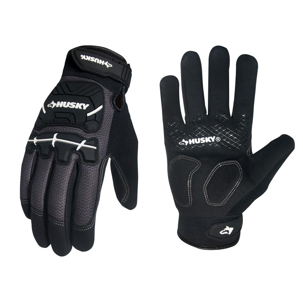 Mechanic Glove Logo - Husky Large Heavy-Duty Mechanic Glove (3-Pack)-AL8816-3PK-L-OL - The ...