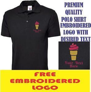 Cream Ice Cream Logo - Embroidered Ice Cream Logo Polo Shirt, Workwear Uniform Icecream ...