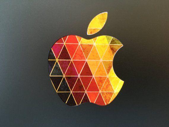 Modern Apple Logo - Modern Take on Old Apple Rainbow Macbook Logo Decal Sticker | Etsy