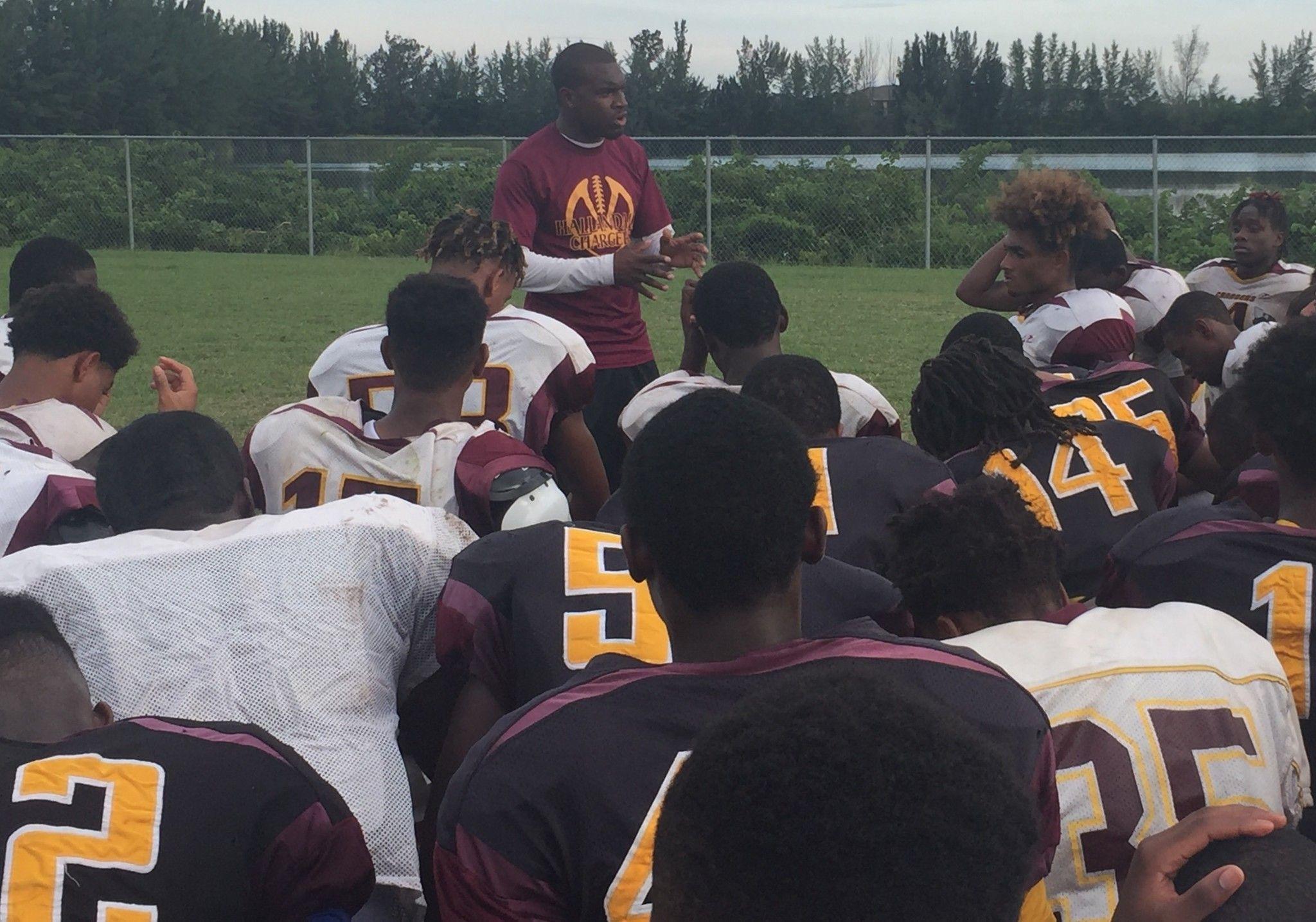 Hallandale Chargers Youth Football Logo - New coach Hyppolite, Hallandale face test at St. Thomas - Sun Sentinel