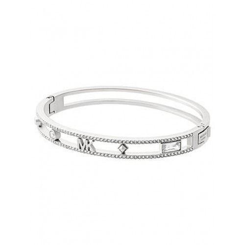 Michael Kors MK Logo - Michael Kors MK Logo Silver Bangle | FREE DELIVERY