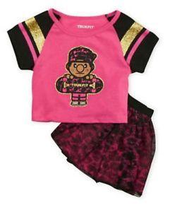 Girl Trukfit Logo - Girls Trukfit Shirt & Skirt 2 Piece Outfit Set Size 4T