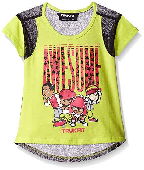 Girl Trukfit Logo - Trukfit Girls' Lil Tommy And Friends Awesome Tee: Clothing