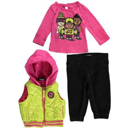 Girl Trukfit Logo - Trukfit Baby Girls' Board Up 3 Piece Outfit