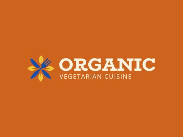 Orange and Blue Restaurant Logo - Placeit - Vegetarian Restaurant Logo Maker