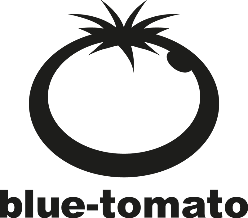 White and Blue Square Brand Logo - Blue Tomato Logos