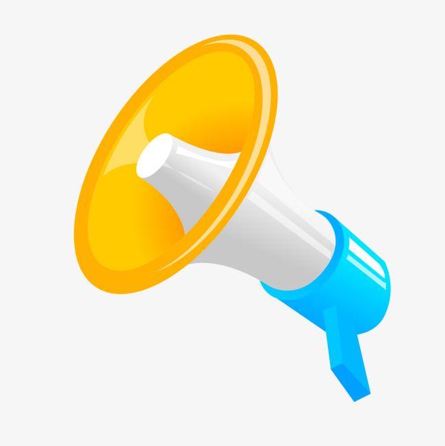 Yellow Horn Logo - Yellow Horn, Cartoon, Microphone, Small Speakers PNG and Vector