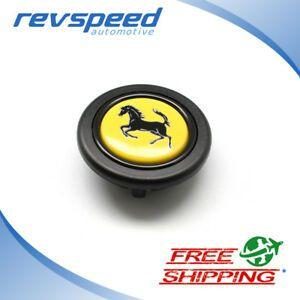 Yellow Horn Logo - Ferrari Crest Steering Wheel Yellow Horn Button for MOMO OMP Sparco ...