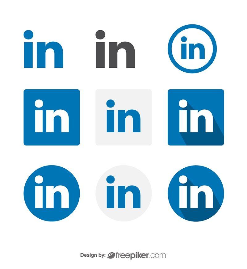 LinkedIn Icon Vector Logo - Freepiker | linkedin social media icon vector icons