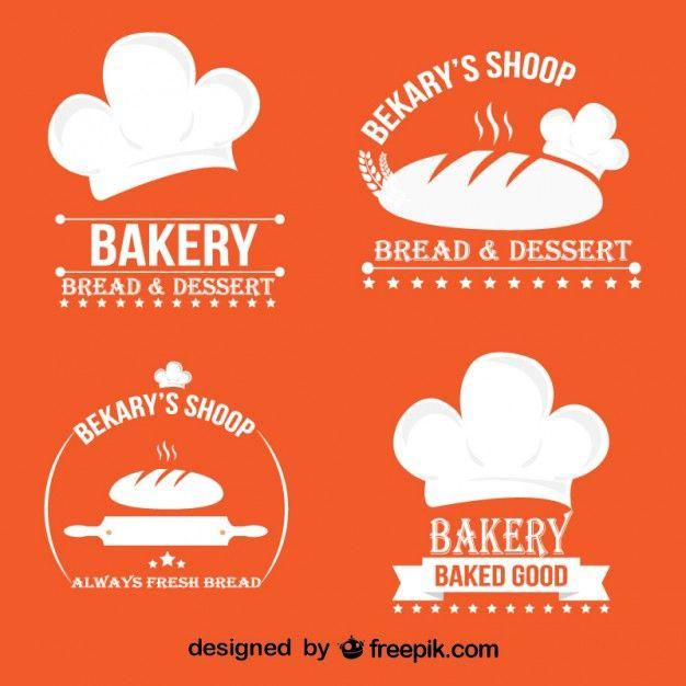 Red Bread Logo - Minimalist retro bakery logos and badges set Vector | Free Download