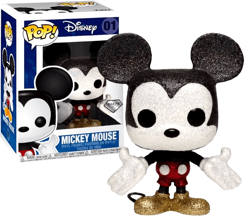 Mickey Mouse Diamond Logo - Disney - Mickey Mouse Diamond Glitter US Exclusive Pop! Vinyl Figure