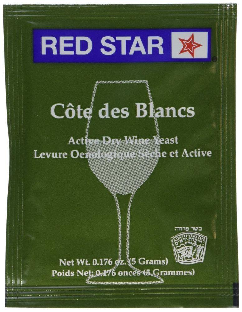 Red Star Green H Logo - Red Star Cote Des Blancs Wine Yeast 5 Gram Pack. Hot Shot