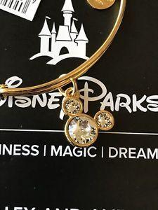 Mickey Mouse Diamond Logo - ALEX AND ANI Disney Park Mickey Mouse Birthstone April Diamond Gold ...