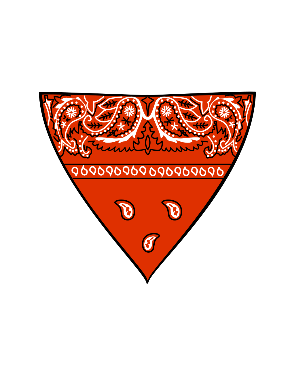 Red Bandana Logo - OnlineLabels Clip Art - Red Bandana
