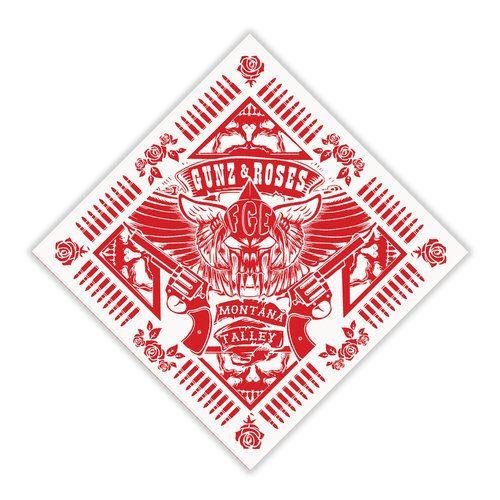 Red Bandana Logo - Gunz N Roses Bandana (White/Red) — FGE ONLINE STORE