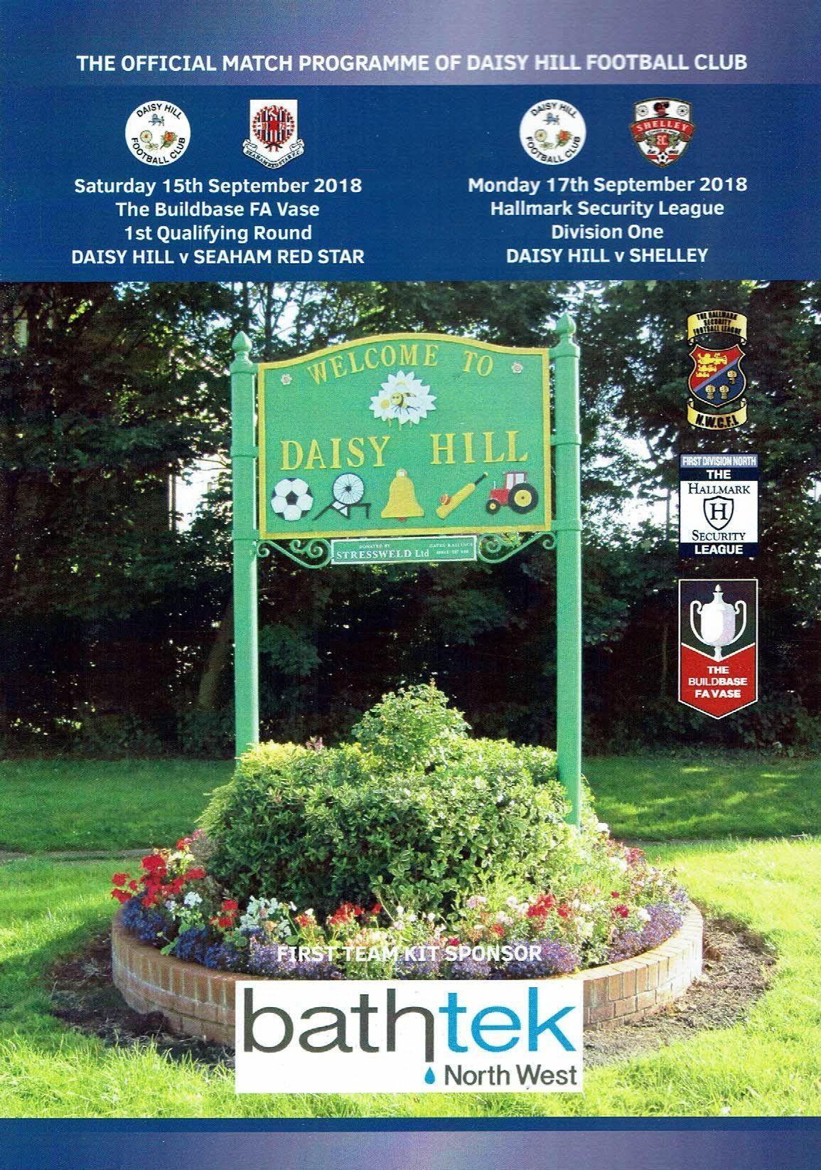 Red Star Green H Logo - Daisy Hill v Seaham Red Star & Shelley Joint Matchday Programme 2018 ...