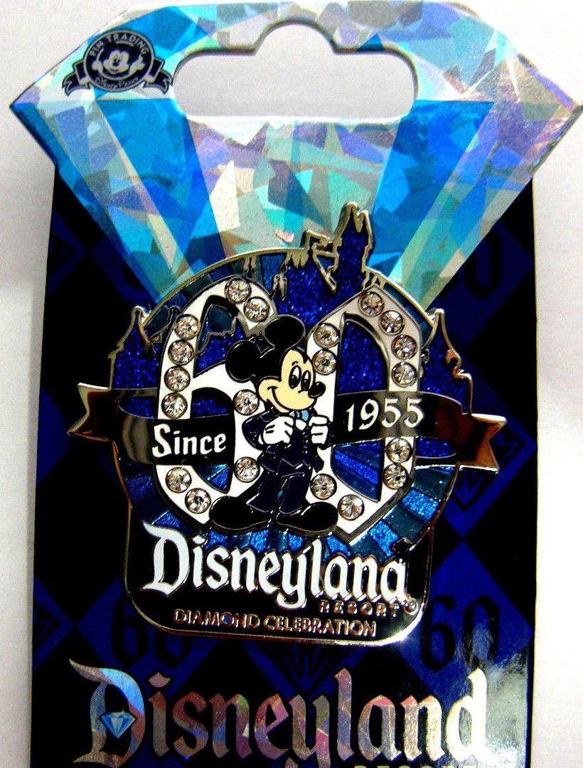 Mickey Mouse Diamond Logo - Disneyland 60th Diamond Anniversary Celebration Jeweled Mickey Mouse ...