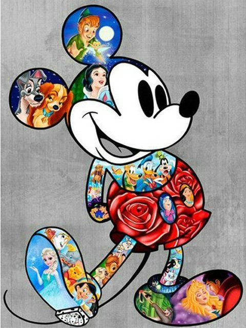 Mickey Mouse Diamond Logo - Aliexpress.com : Buy oneroom Full square Diamond Embroidery Disney ...