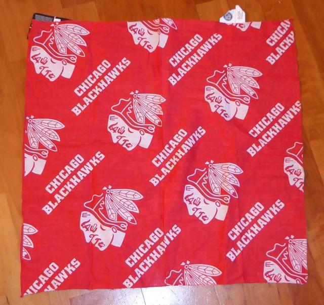 Red Bandana Logo - Chicago Blackhawks NHL Hockey Indian Head Logo Red Bandana Apparel ...