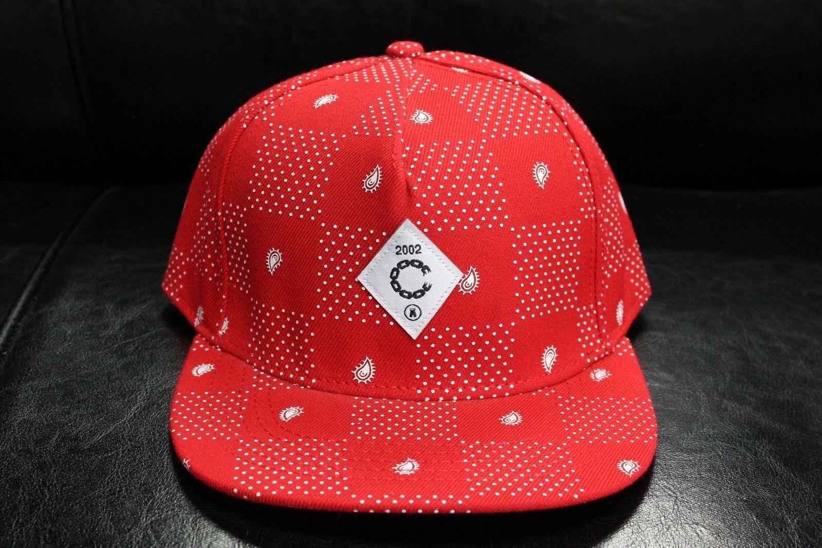 Red Bandana Logo - Crooks & Bandana Castles Snapback Hat Red Bandana & Print Diamond ...
