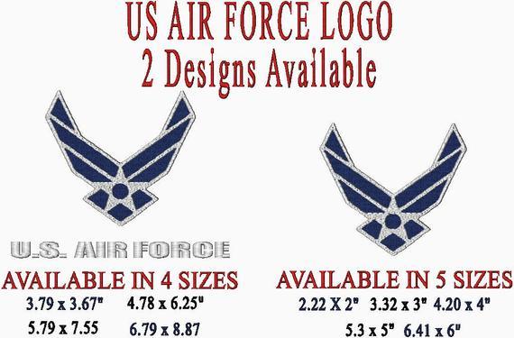 United States Air Force Logo - USAF Logo Machine Embroidery Design United States Air | Etsy