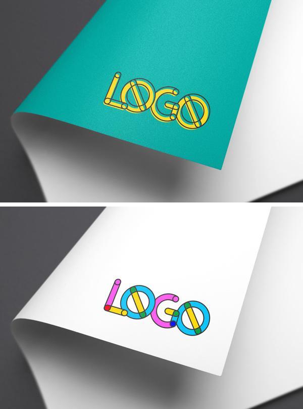 Teal Colored Logo - Free Logo Mockups | Free Psd Mockup Templates - Mockup Hunt