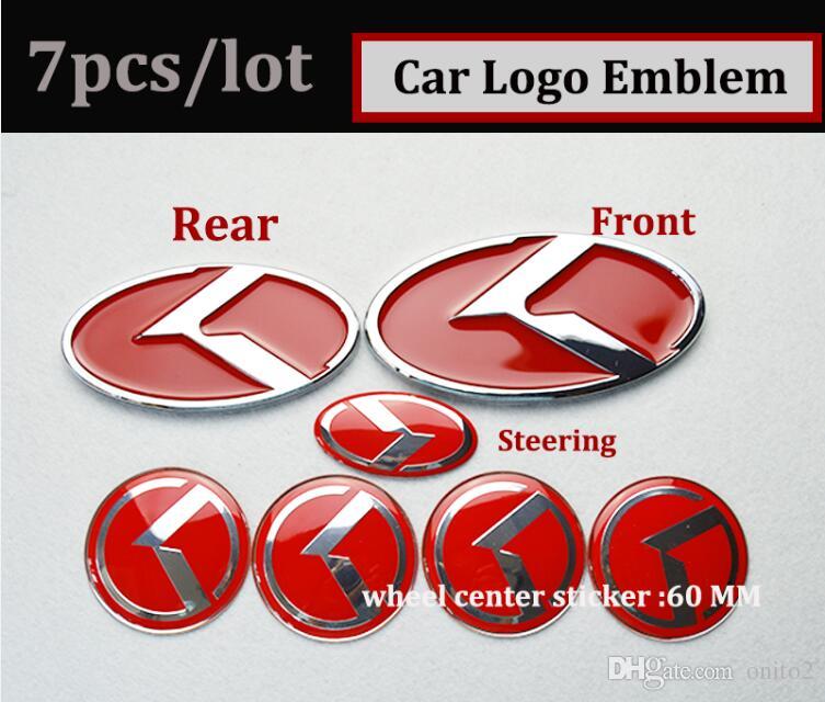 Red Car Emblem Logo - Fashion Red Car Wheel Centre Cap Trunk Emblem 3D Sticker Boot Logo ...