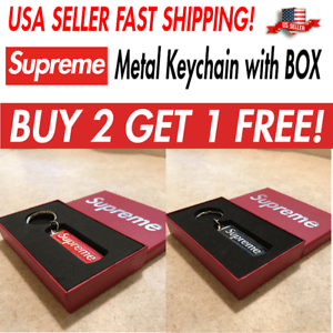 Hpebeast Supreme Box Logo - NEW Supreme Box Logo Metal Keychain w/ Display Box S/S 13 Bape BOGO ...