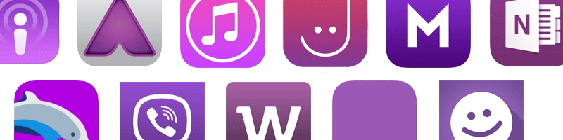 Violet Colored Logo - On a tiny screen, picking the right app icon colour is key