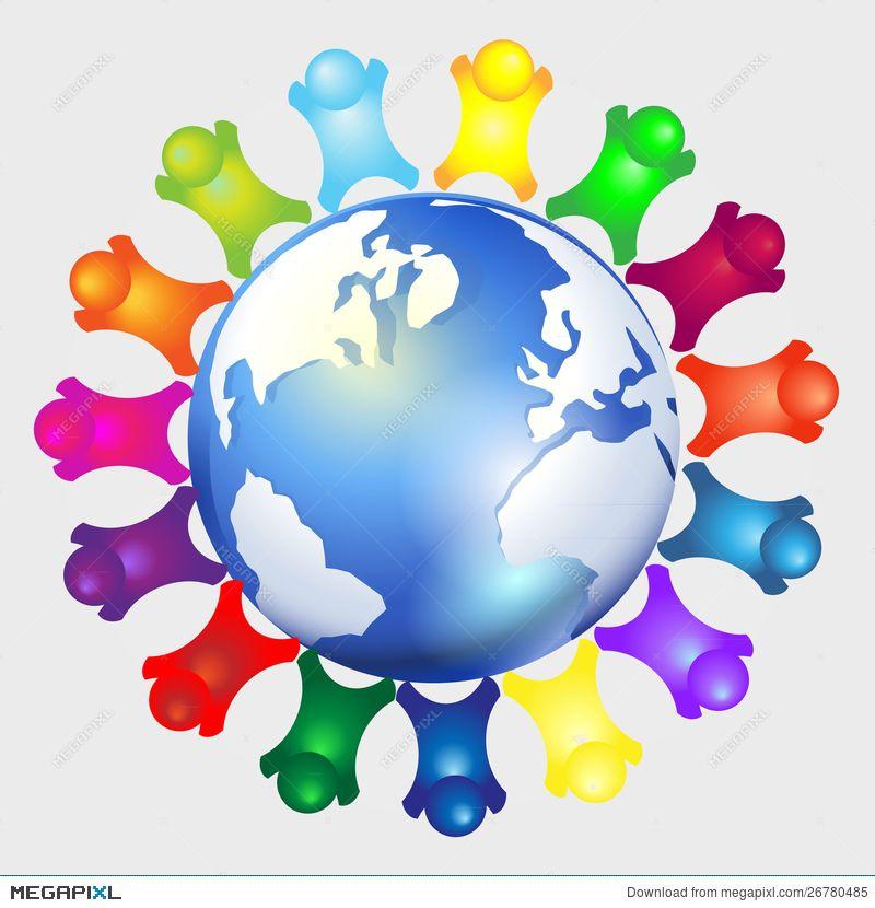 Around the Globe Logo - Children Around The Globe Logo Illustration 26780485 - Megapixl