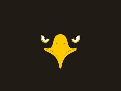 Eagle Head Logo - Eagle head in negative space, logo design symbol by Alex Tass, logo