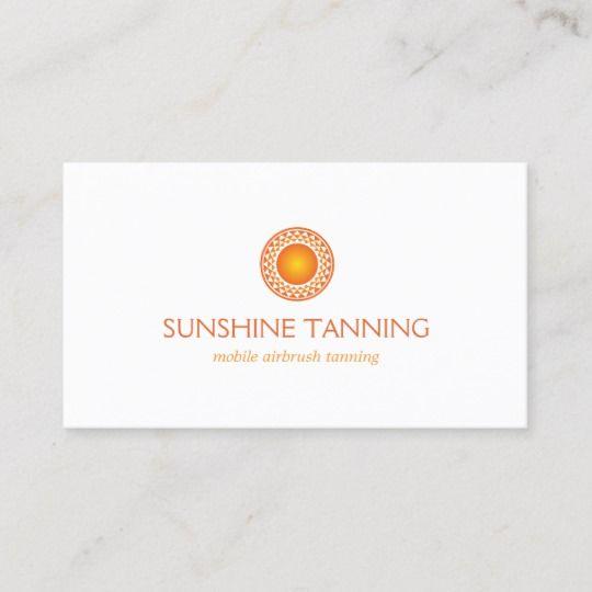 Modern Sun Logo - MODERN ORANGE SUN LOGO BUSINESS CARD | Zazzle.co.uk