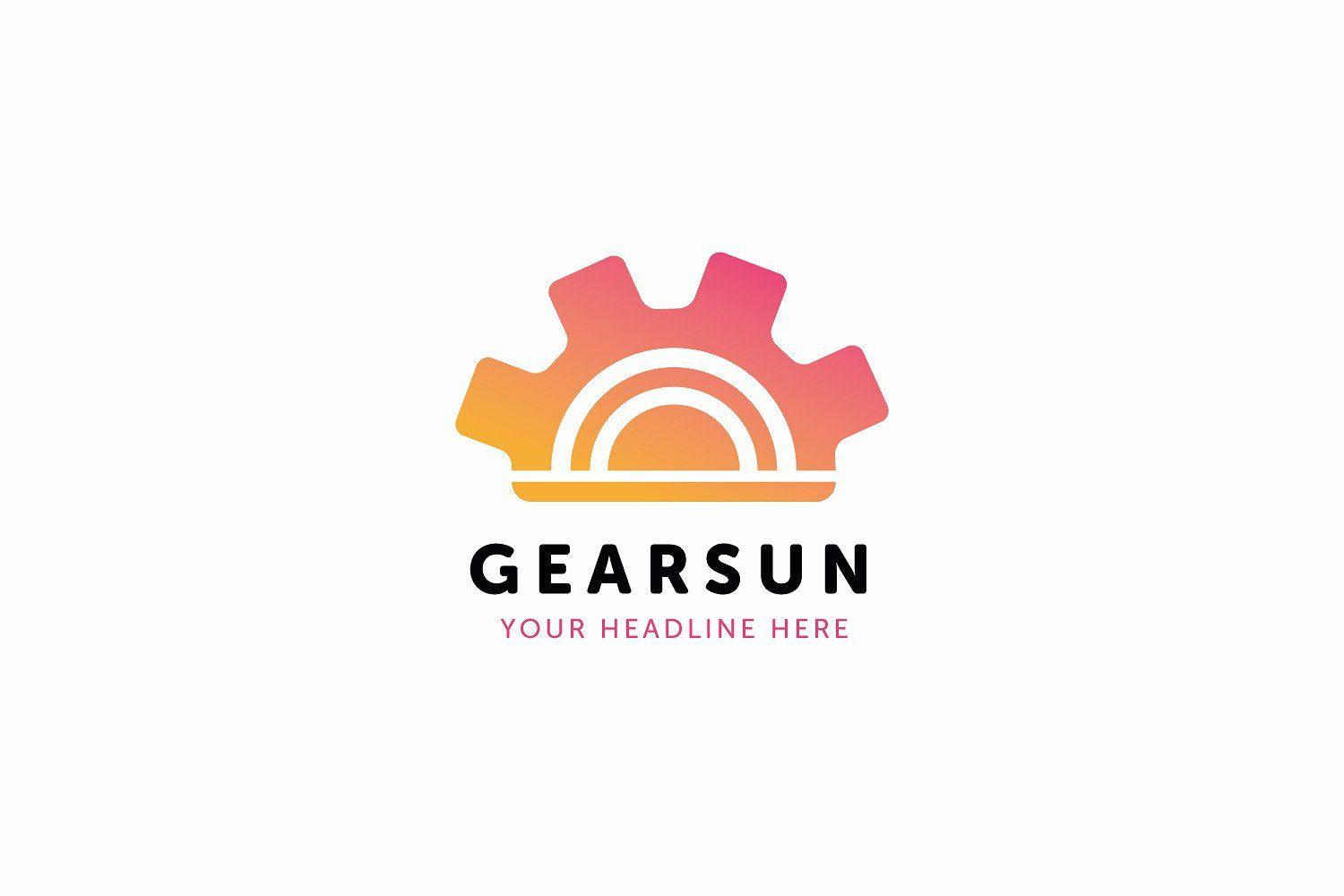 Modern Sun Logo - Gear Sun Logo Template Logo Templates Creative Market