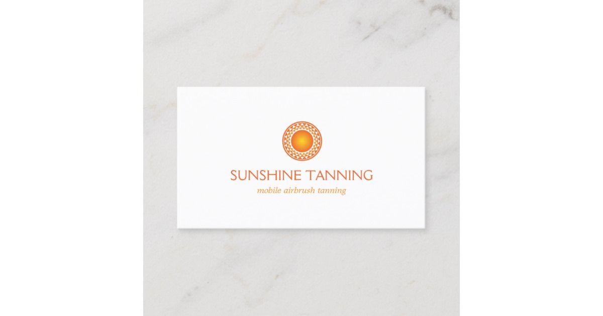 Modern Sun Logo - MODERN ORANGE SUN LOGO BUSINESS CARD | Zazzle.com