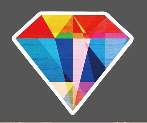 Rainbow Diamond Logo - Rainbow Diamond Graphic Graffiti Vinyl Graffiti Sticker. Wholesale