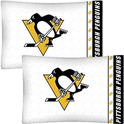 Penguins Hockey Logo - NHL Pittsburgh Penguins Hockey Set of 2 Logo Pillow