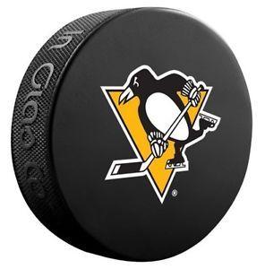 Penguins Hockey Logo - Pittsburgh Penguins Official NHL Logo Souvenir Hockey Puck | eBay