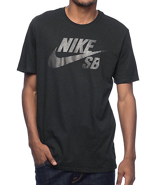 Nike SB Clothing Logo - Nike SB Dri-Fit SB Logo Black T-Shirt | Zumiez