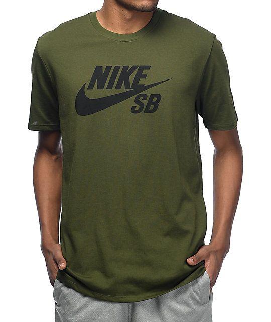 Nike SB Clothing Logo - Nike SB Logo Green T Shirt