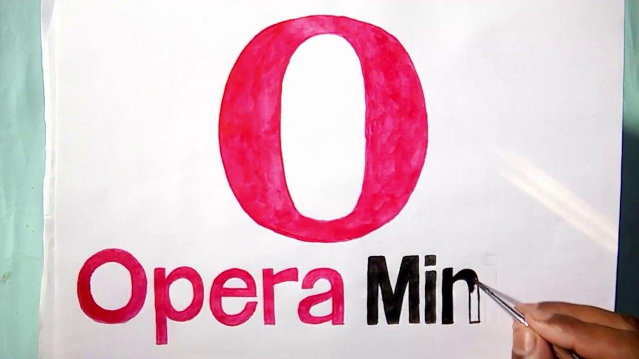 Opera Mini Logo - How to draw the Opera Mini logo - YouTube
