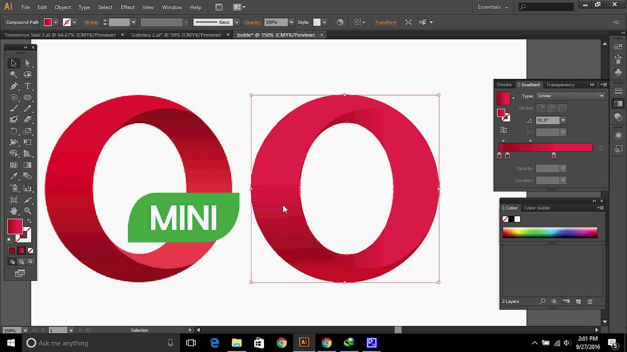 Opera Mini Logo - How To Create Opera Mini Logo (Manual Tracing) - YouTube
