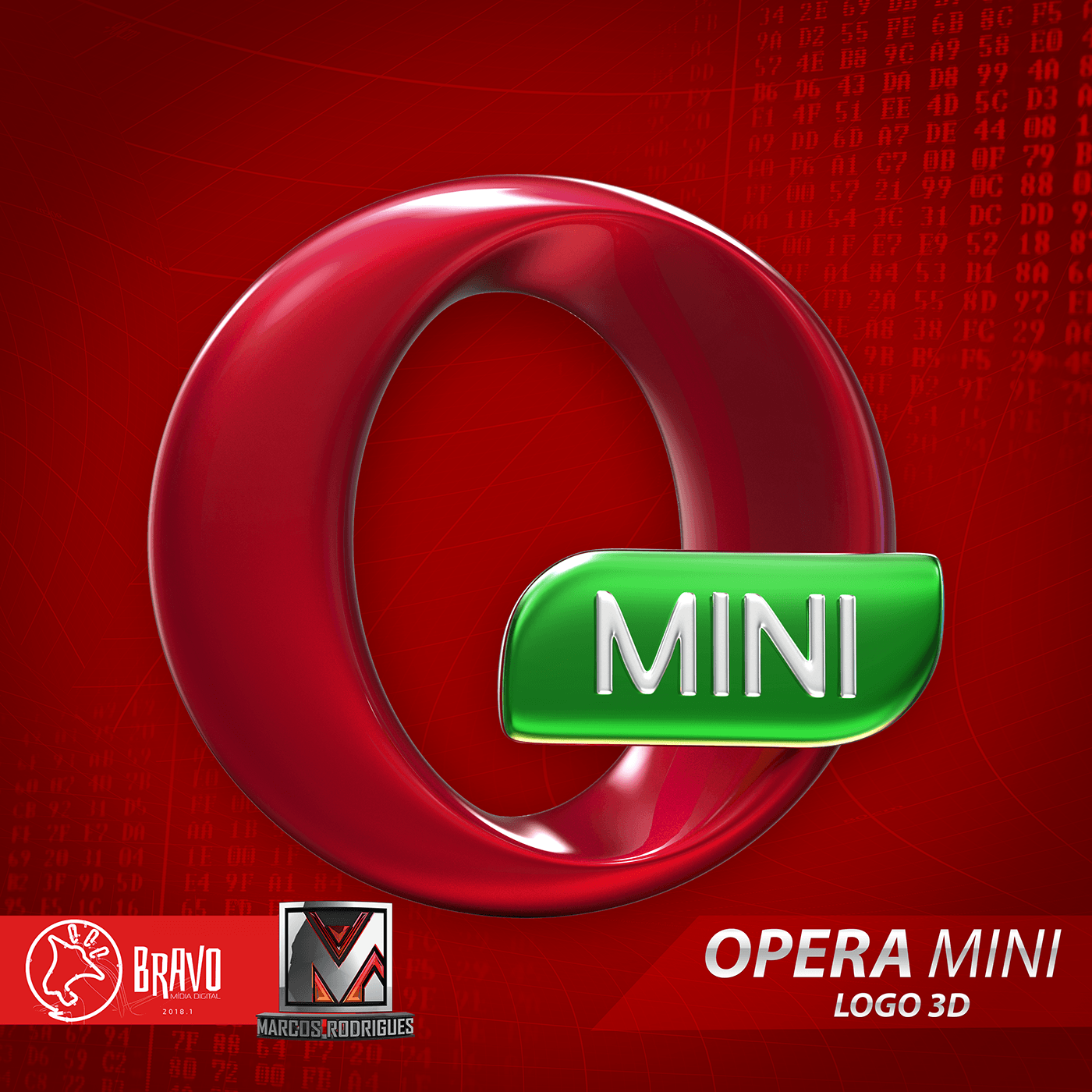 Opera Mini Logo - OPERA MINI LOGO 3D on Behance