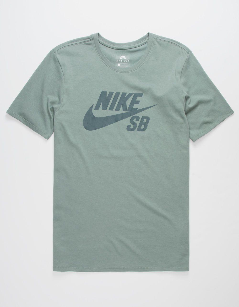 Nike SB Clothing Logo - NIKE SB Logo Dri-FIT Sage Mens T-Shirt Mens Clothing SAGE LNRYMI73406